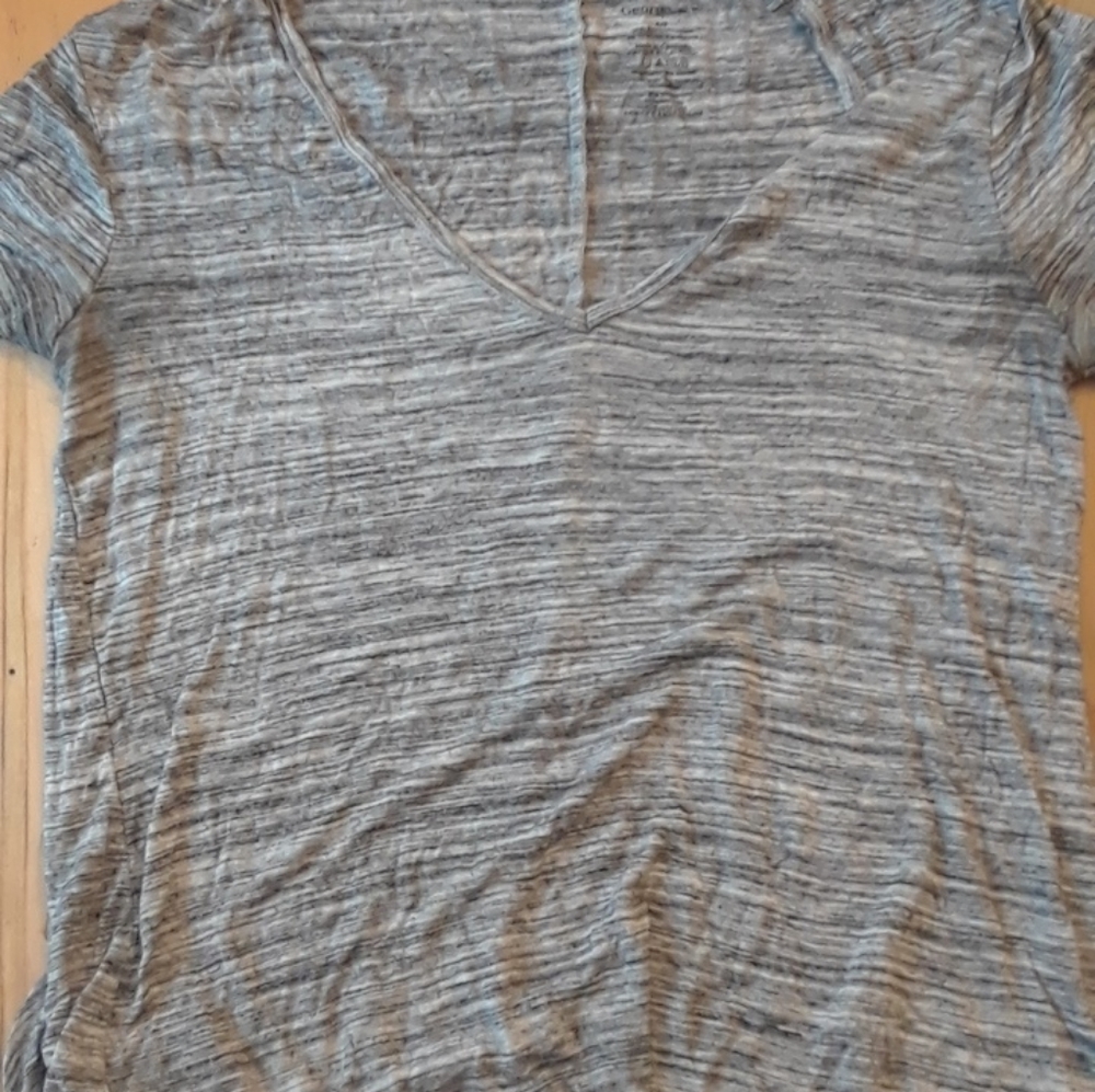Grey George V-Neck T-Shirt